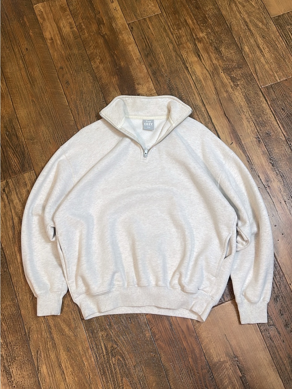 TNA Men's Quarter-Zip Sweatshirt - Light Gray